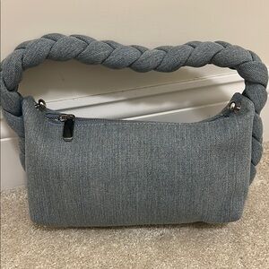 NWOT Stylish Denim w/Braided Handle Women's Bag